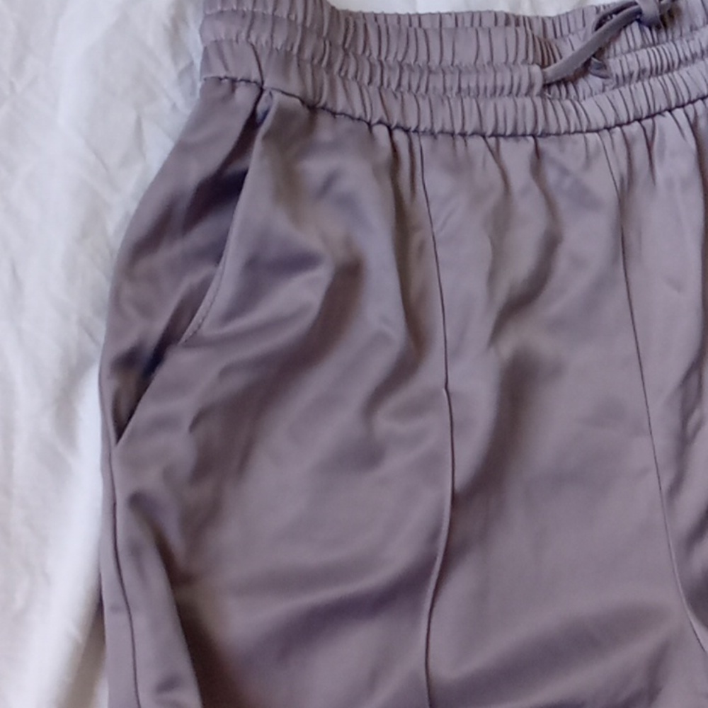 Zara Women's Wide Leg Bohemian Trousers Pants Gray Size L - Picture 7 of 9